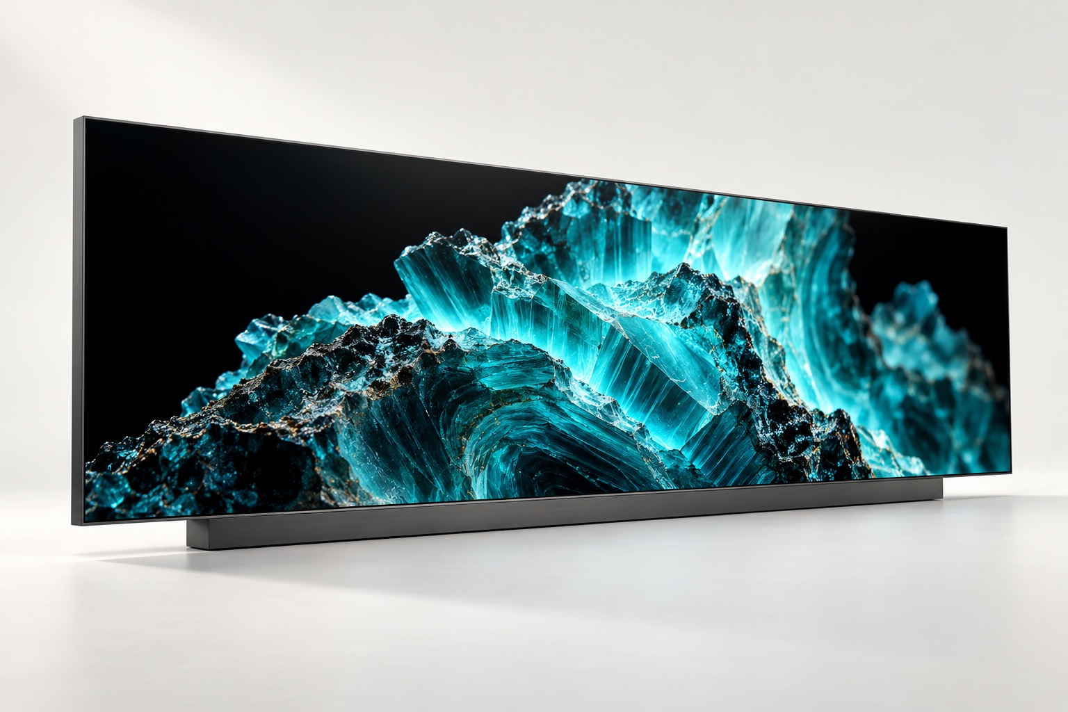 İnce çerçeveli, çok geniş MicroLED ekran ve alçak kaidesi; LedMicro tasarım konsepti
